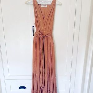 Cotton long sleeveless sundress. New